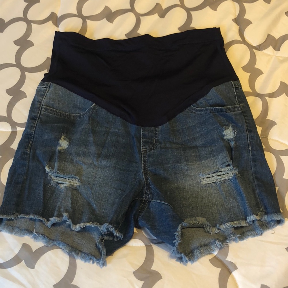 Pink Blush Maternity Shorts